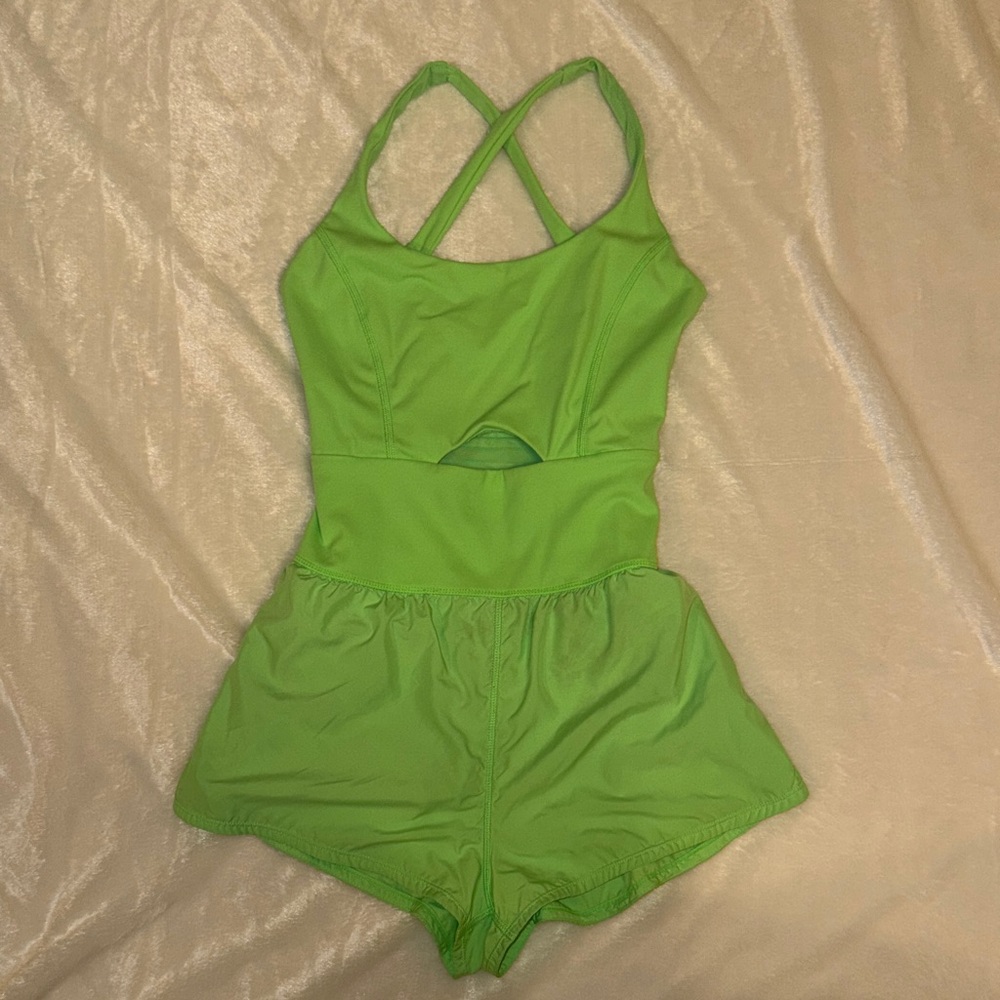 FP Movement by Free People Bright Green Playsuit